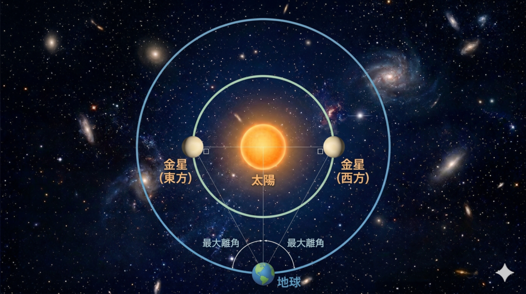 最大離角の図解