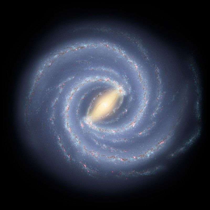 This illustration shows the Milky Way, our home galaxy.