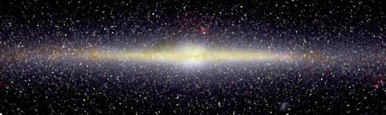 衛星COBEが撮影した実際の天の川の写真